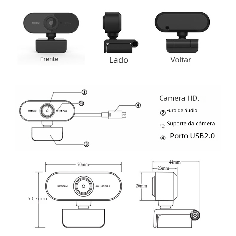 CÁMARA WEB USB 2K HD PARA VIDEOLLAMADAS, REUNIONES ONLINE Y STREAMING